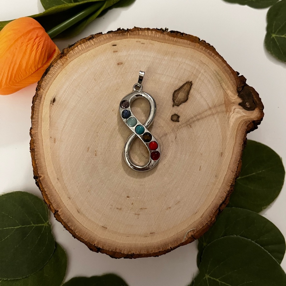 Chakra infinity pendant